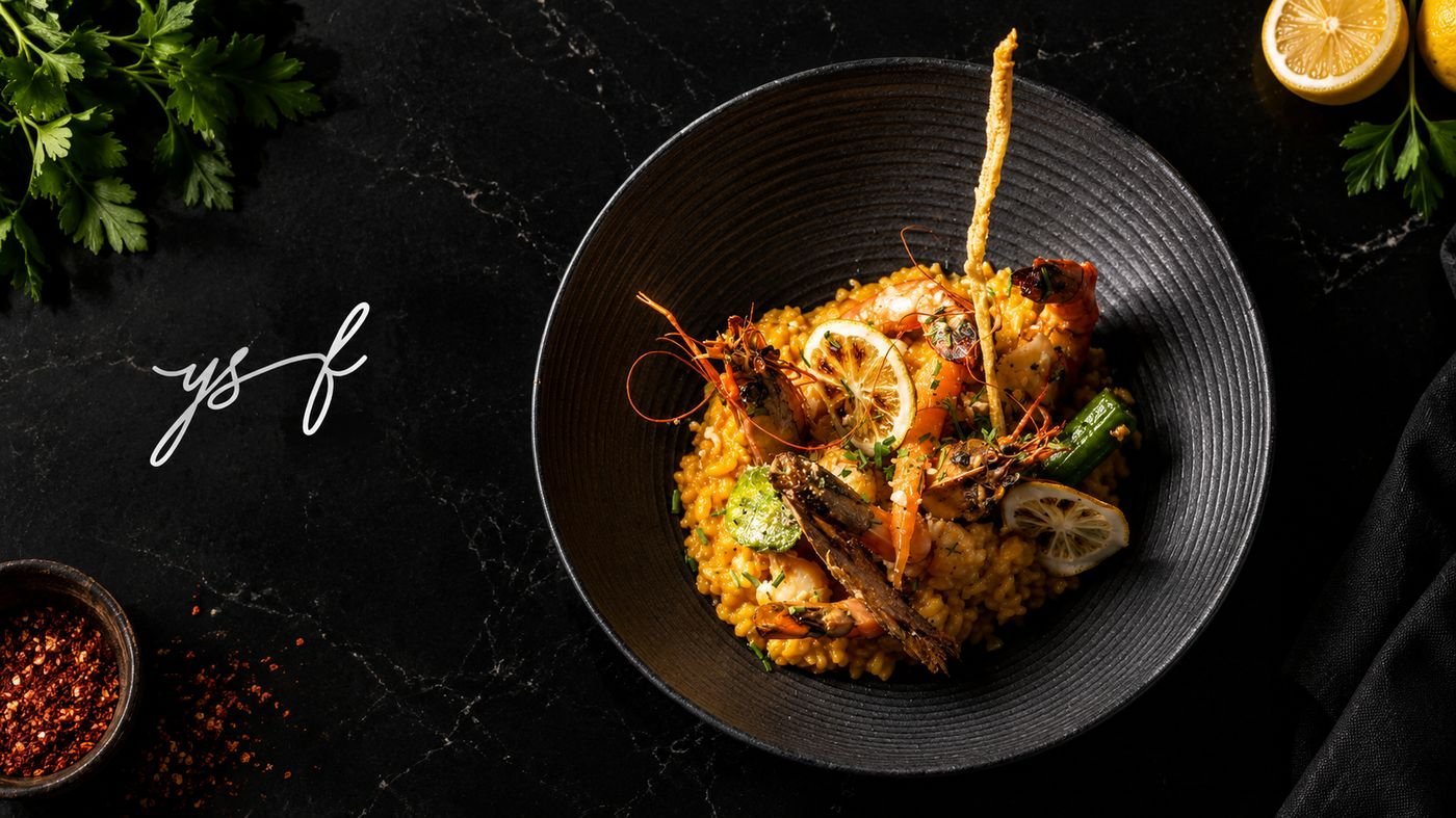 Riz de la mer, citron grillé